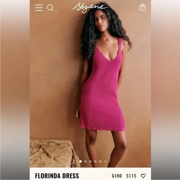 SÉZANE Florinda Fuchsia Knit Dress SOLD OUT ONLINE sz M EUC - Picture 6 of 12